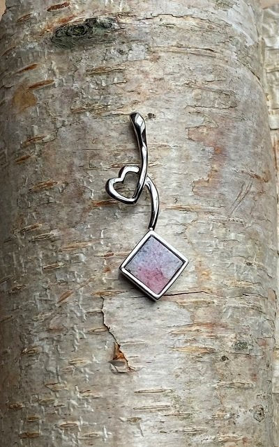 Pendant in sterling silver 925 with Tugtupit