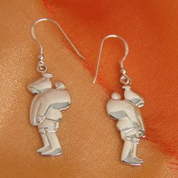 Earrings with mother and child in sterling silver 925