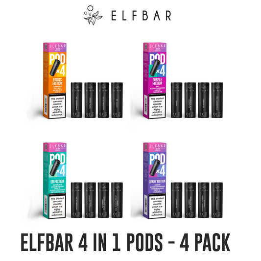 Elfbar | Elf Bar 4 i 1 erstatningsmag Lemon Edition
