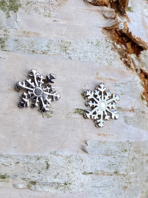 Earrings in sterling silver 925 "snowflake"